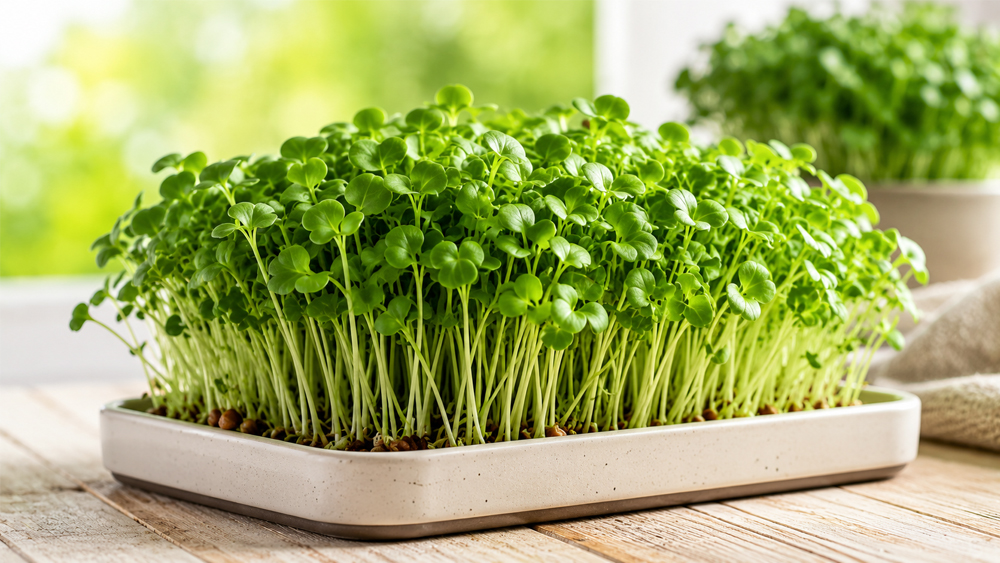 Fresh microgreens bowl