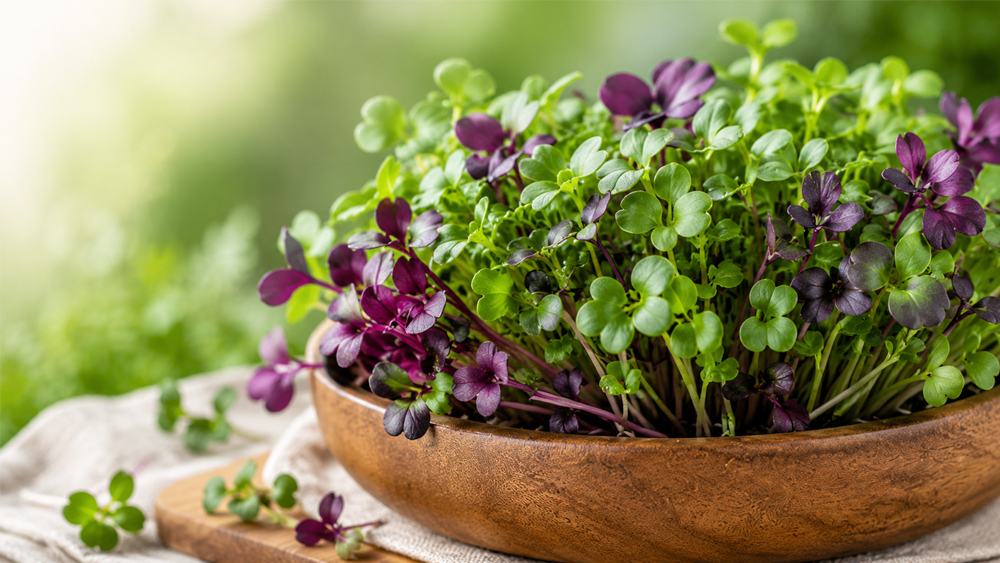 Fresh microgreens bowl