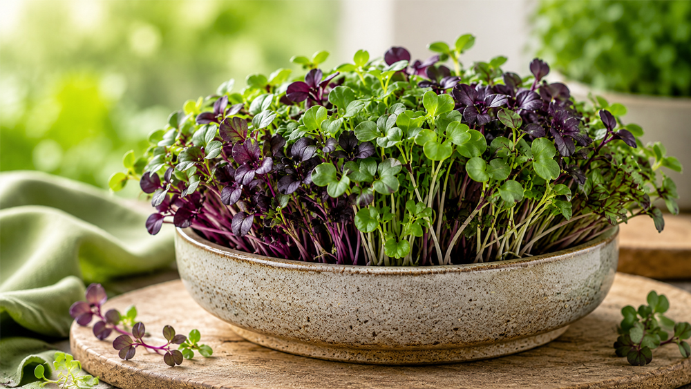 Fresh microgreens bowl
